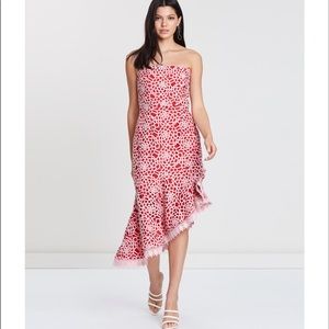 EUC Talulah Roseate Pink & Red Midi Dress Size M